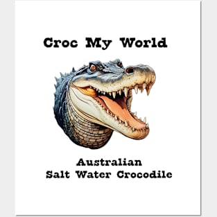 Australian Salt Water Crocodile Posters and Art